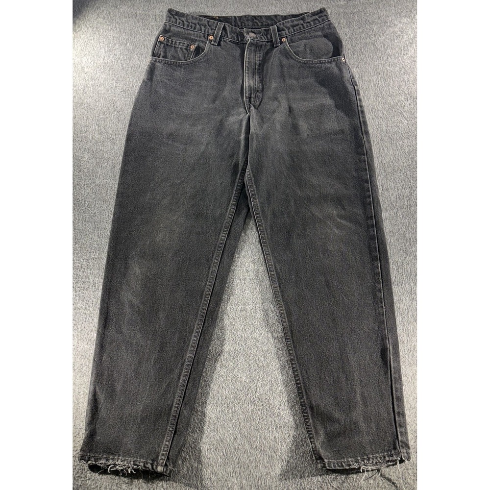 Vintage 90s Levi's 560 Black Jeans Mens 33x30 Loose Tapered Denim Made in USA